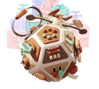 Busy Cube giocattolo | Attività di apprendimento per l'educazione prescolare | Giocattolo con sensore a cubo per bambini | Per seggiolino auto, aereo, viaggi, aereo, casa, asilo, scuola