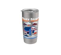 BUSY DOING NOTHING PROFESSIONALLY Bicchiere termico in acciaio inox doppia parete
