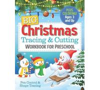 Busy Kid Press Big Christmas Tracing and Cutting Workbook for Presch (Tascabile)