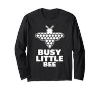 Busy Little Bee Ali a Nido d'Ape Design Grafico minimale Maglia a Manica