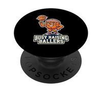 Busy Raising Ballers - Pallacanestro PopSockets PopGrip Adesivo