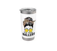 Busy Raising Ballers - Panino disordinato per la festa della mamma Bicchiere termico in acciaio inox doppia parete
