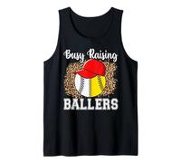 Busy Raising Ballers Softball Baseball Funny Girl Mom Canotta