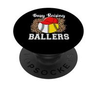 Busy Raising Ballers Softball Baseball Funny Girl mom PopSockets PopGrip Adesivo