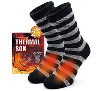 Busy Socks - Calze termiche invernali calde per uomo e donna, extra spessore, isolanti, riscaldanti, calzini per stivali da equipaggio, per temperature estreme, Large