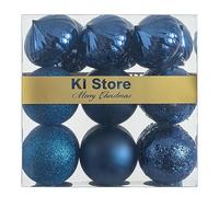 Busybee Unbekannt Palline di Natale 20 Pezzi 8 cm Blu Palline Natalizie Ornamento di Palla di Natale per la Decorazione dell'albero di Natale
