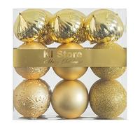 Busybee Unbekannt Palline di Natale 20 Pezzi 8 cm Oro - Ornamento per la Decorazione dell'Albero