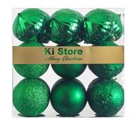 Busybee Unbekannt Palline di Natale 20 Pezzi 8 cm Verde Palline Natalizie Ornamento di Palla di Natale per la Decorazione dell'albero di Natale