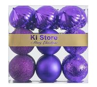 Busybee Unbekannt Palline di Natale 20 Pezzi 8 cm Viola Palline Natalizie Ornamento di Palla di Natale per la Decorazione dell'albero di Natale