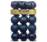 Busybee Unbekannt Palline di Natale 34 Pezzi 6 cm Blu Palline Natalizie Ornamento di Palla di Natale per la Decorazione dell'albero di Natale