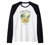 But Now I’m Found Luke 15:10 Watercolor Lamb Christian Maglia con Maniche Raglan