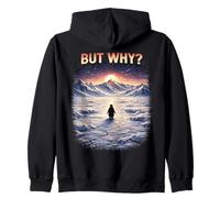 But Why Funny Nihilist Penguin Existential Dread Nihilist Felpa con Cappuccio