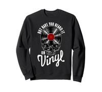But You Heard It On Vinyl Record Collector Gothic Skull Felpa