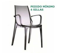 Butaca modelo Vanity, color transparente fume, apilable, Scab Design