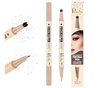 BUTBU 2 In 1 Penna Lentiggini Finte, Henne Lentiggini Timbro, Impermeabile E Resistente, Doppia Estremità Con Funzione Eyeliner, Crea Un Trucco Naturale, Adatto A Tutti I Tipi Di Pelle-02#Medio