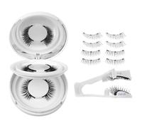 BUTBU 2Pezzi Ciglia Magnetiche, Ciglia Magnetiche Naturali, Non c'è bisogno di Colla, Riutilizzabili con Applicatore, Look Naturale, Facile da Indossare e Rimuovere