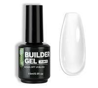 BUTBU 7 in 1 Clear Builder Base Gel, Smalto Trasparente Rinforzante Unghie, Gel Rinforzante per Unghie, Base Coat, Estensione delle Unghie, Riparazione di Manicure, Decorazione per Unghie, 15ML