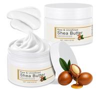 BUTBU Burro Di Karité Biologico, Crema Per Il Corpo, Nutre E Ripara Profondamente Pelle E Capelli, Per Tutti I Tipi Di Pelle, Burro Corpo, Viso, Mani, Capelli E Antismagliature-Tipo A -2 PCS*120 G