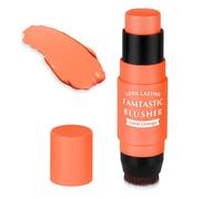 BUTBU Crema Fard Stick Doppia Testa, Colore A Lunga Non Sbiadisce, Resistente All'Acqua, Bastoncino Leggero, Durata Naturale, Pennello Integrato, Per Guance, Labbra E Occhi, Ecc-03*Arancione Corallo