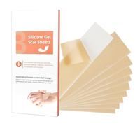 BUTBU Fogli Cicatriziali in Silicone,10 Pezzi Cerotti Silicone Cicatrici 4x15cm, Ammorbidiscono Tutte Le Cicatrici, Per Adatti Per Interventi Chirurgici, Ustioni, Acne, Parto Cesareo