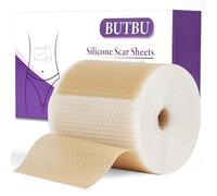 BUTBU Fogli Cicatriziali in Silicone, 4x100cm Cerotti Silicone Cicatrici, Ammorbidiscono Tutte Le Cicatrici, Per Adatti Per Interventi Chirurgici, Ustioni, Acne, Parto Cesareo