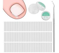 BUTBU Set Correttore per Unghie Incarnite, 60 pezzi Strisce Raddrizzanti, con Sollevatore per Unghie, Kit di Strumenti per Unghie Incarnite Facili da Usare, per la Cura dei Piedi di Donne e Uomini