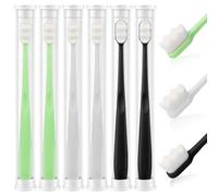 BUTBU Spazzolino Denti, Spazzolino Morbido, Toothbrush Soft, 6 Pezzi | Portatile, Setole Ultra Morbide, Confezionato Singolarmente, Pulizia Profonda Protezione Smalto Per Gengive Delicate