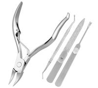 BUTBU Taglia Cuticole Professionale, 4 Pezzi Tronchesino Impostato, Manicure e Pedicure Attrezzi, Tronchese Unghie Acciaio Inox, per di Spessore e Difficile Unghie dei Piedi