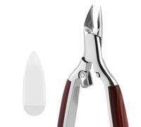 BUTBU Taglia Cuticole Professionale, Spesse Incarnite Tronchesina Pinza, Tronchese Unghie Acciaio Inox, Per Le Unghie Dei Piedi o Incarnite E Unghie Mani - Maniglia Legna
