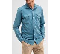 Butcher of Blue Finn Pocket Jersey Overshirt Lagoon Blue Taglia: S | Camicie Casual Outlet | Uomo | Blu