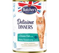 BUTCHER'S Delicious Dinners cibo per gatti in pezzi con pesce di mare in gelatina, 400g