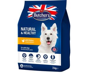 BUTCHER'S Natural&Healthy Dog Dry con pollo 3 kg
