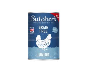 BUTCHER'S Original Junior cibo per cani, pezzi di pollo in gelatina, 400g