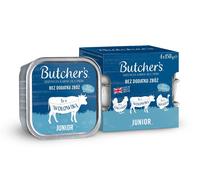 BUTCHER'S Original Junior Mix sapori paté con pollo, manzo e tacchino per cuccioli 4x150 g