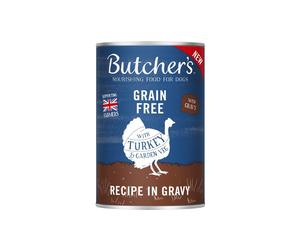 BUTCHER'S Original Recipe in Gravy cibo per cani, pezzi con tacchino in salsa, 400g