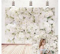 BUTEN 2,1 x 1,5 m fiore sfondo bianco rosa sposa doccia neonato foto cabina fondali vinile San Valentino baby shower matrimonio fotografia sfondo