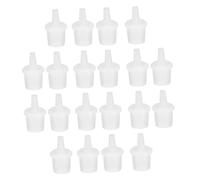 BUTIFULSIC 100 Pezzi Tappi per Bottiglia di Colla per Ciglia in Plastica Bianca, Pratici e Facili da Usare un Controllo del Dosaggio del Liquido