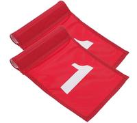 BUTIFULSIC 2 Pezzi Bandiera da Golf in Nailon Rosso per Allenamento, Accessori Golf come Oggetto di Riferimento la Pratica Sul Campo