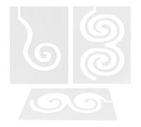 BUTIFULSIC 3 Pezzi Righelli per Trapuntatura in Acrilico Trasparente con Disegno Spirale per Macchine da Cucire Domestiche ed Industriali Modelli Reusabili per Patchwork e Creazioni DIY