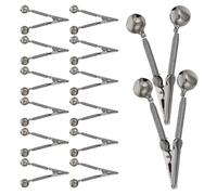 BUTIFULSIC 30 Campanelli di Allarme per Canne da Pesca in Ferro, Clip Segnalatore Acustico per Pesca in Mare e Sul Ghiaccio, Accessori Compatti per Monitoraggio Abboccate in Riva e Notturna