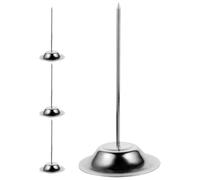 BUTIFULSIC 4 Pezzi Porta Scontrini in Acciaio Inox Asta Dritta e Forchetta per Carta, Base Stabile, per Uso in Ristoranti, Uffici e Cucine, Organizzatore da Scrivania