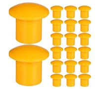 BUTIFULSIC 40 Tappi Protettivi in Plastica per Barre D’armatura 16-25mm, Cappucci di Sicurezza Rinforzati Gialli per Cantieri Edili, Copertura Antipolvere e Anticorrosione per Materiali