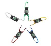 BUTIFULSIC 5 Pezzi Clip Porta Borraccia in Plastico Resistente ai Graffi con Fibbia da Cintura e Bussola per Campeggio e Zaino da Escursionismo Colore Casuale