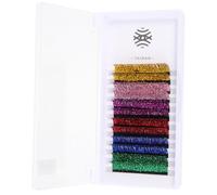 BUTIFULSIC 6 Paia Ciglia Finte Colorate Glitter per Trucco Occhi, Materiale Sintetico, Facili da Rimuovere, Perfette per Feste Cosplay e Look Glamour Colore Casuale