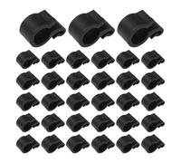 BUTIFULSIC 80 Pezzi Clip Fermatubo in PE Nero da Giardino Chiodo Integrato, Regolabile e Antiscivolo, per Strutture in Legno e Grandi