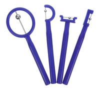 BUTIFULSIC Allenatore Muscoli Lingua per 4 Pezzi Abbassalingua in Plastica e Acciaio Inox, Strumento per Esercizi Orali di Riabilitazione e Miglioramento Pronuncia Portatile