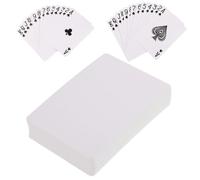 BUTIFULSIC Carte da Gioco Bianche per Sublimazione, Set 54 Pezzi in Carta | Lato Singolo, Finitura Opaca Liscia, Tipo Poker Standard, per Attività Didattiche e Feste Tutto L'anno