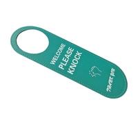 BUTIFULSIC Cartello Facile da Installare in Pelle Pvc Verde Non Disturbare Foro Rotondo Design Elegante e Semplice per Porta per Hotel e Casa