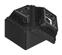 BUTIFULSIC Coprigambe in Pvc Nero per Parti di Recinzione in Vinile, Copertura Base Post, 10 Pezzi, e Decorativo per Esterni