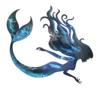 BUTIFULSIC Decorazione Murale Sirena in Metallo Resistente da Esterno e Interno per Giardino e Patio, Arte da Parete Design Sofisticato e Installazione Rapida, Decorazioni da Appendere